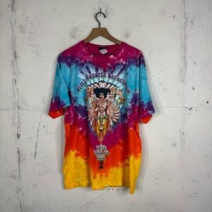 Liquid Blue Jimi Hendrix Band Graphic Tee Tie Dye XL